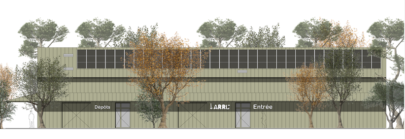 Fa&ccedil;ade sud, entr&eacute;e du public